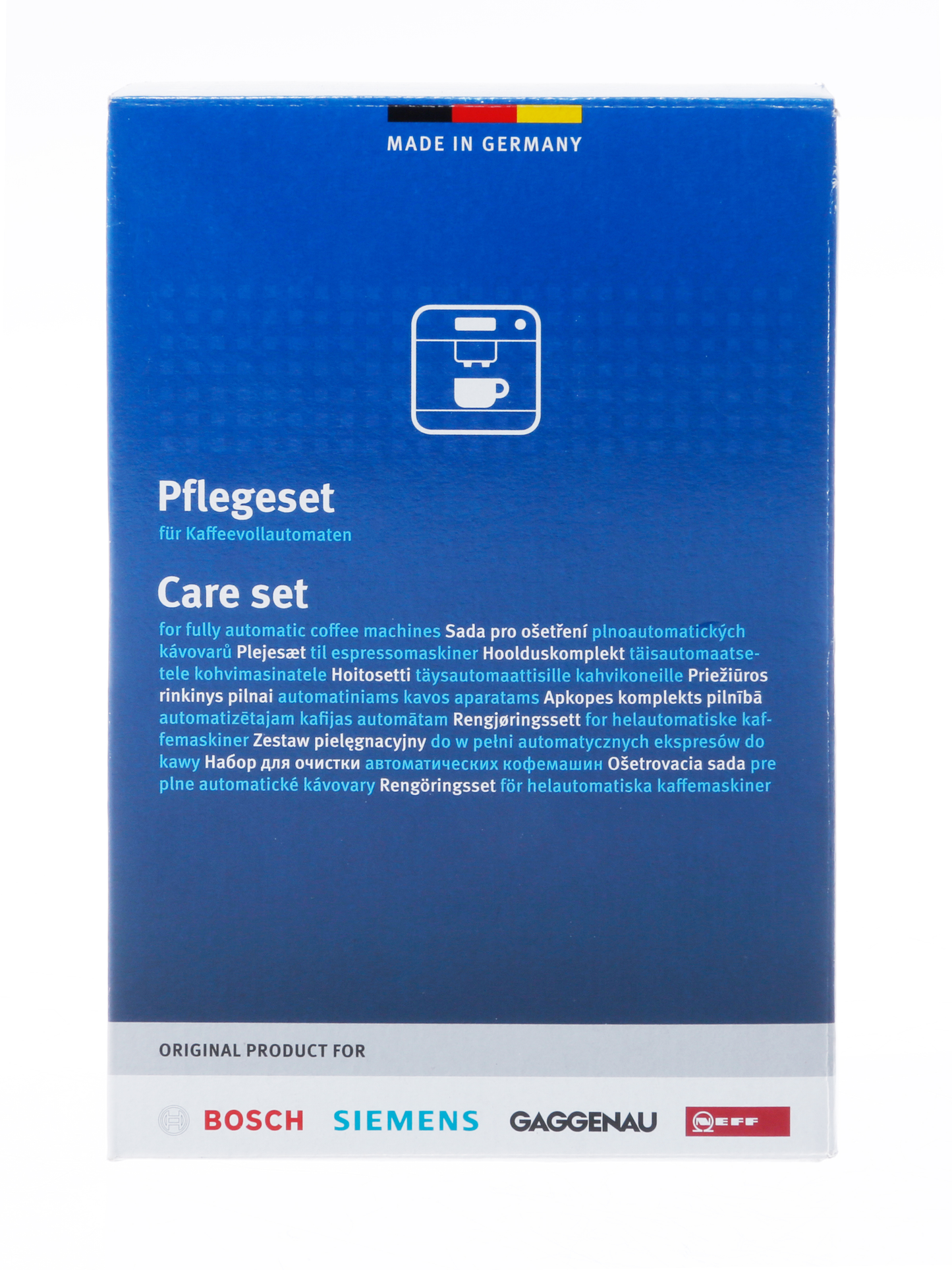 Sada pro údržbu plně automatických kávovarů – 10 tablet + 4 × 250 ml – oficiální produktový obrázek Bosch