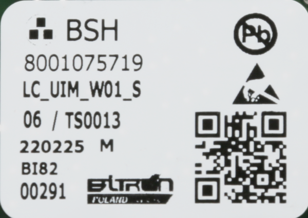 12038269 Ovládací modul naprogramovaný Bosch | Siemens