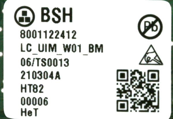 12045236 Ovládací modul naprogramovaný Bosch | Siemens